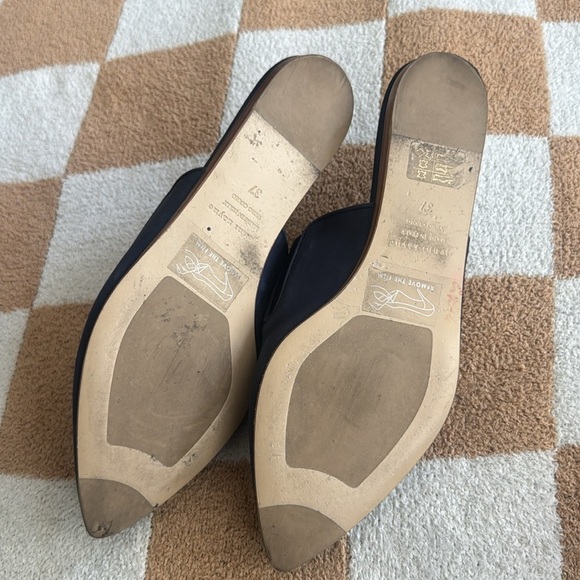 Jenni Kayne Oiled Leather Mules in Navy size 37 Womens - Picture 6 of 7